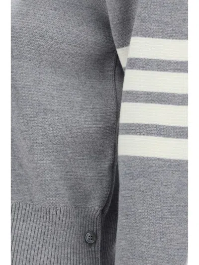 Thom Browne Knitted Pullover In Gray