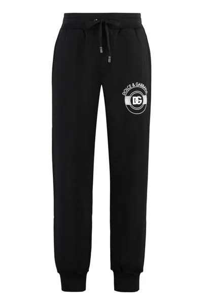 Dolce & Gabbana Logo Print Sweatpants In Black