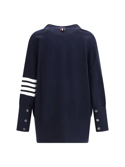 Thom Browne Oversized Cardigan In Blue