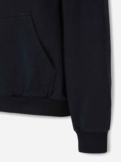 Balenciaga Hooded Sweatshirt Kangaroo Pocket In Blue