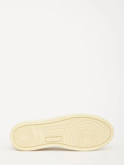 Autry Blue Leather Fabric Sneakers In White