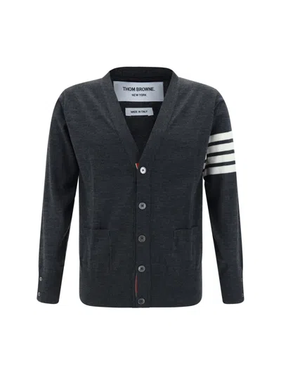 Thom Browne Cardigan In Gray