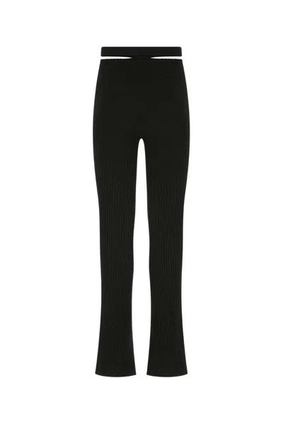 Andreädamo Andreādamo Black Ribbed Trousers In Black