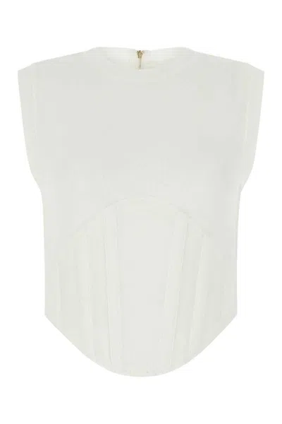 Dion Lee Off-white Cotton Tank Top