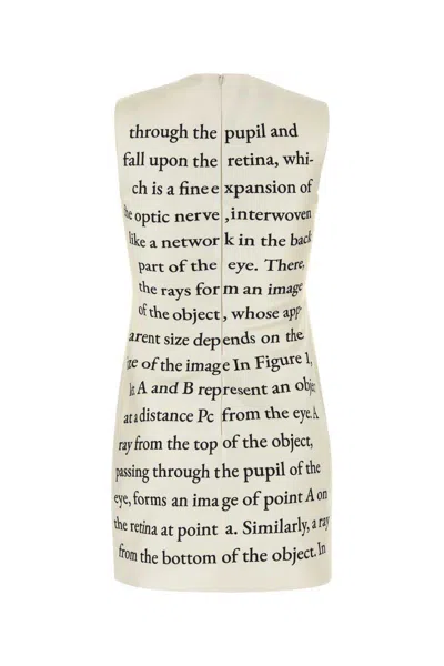 Jw Anderson Printed Silk Mini Dress In Neutral