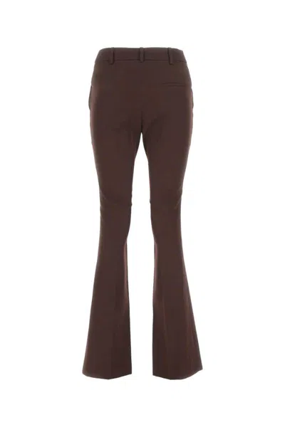 Low Classic Wool Flared Pants With Slits
