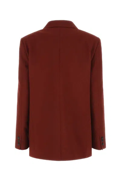 Quira Woman Suit Jacket Burgundy Size 10 Wool In Brown