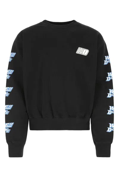 We11 Done We11done Black Cotton Oversize Sweatshirt In Black