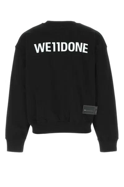 We11 Done We11done Graphic Printed Crewneck Sweatshirt In Black