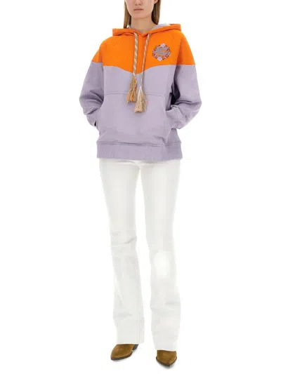 Etro Logo Embroidered Hooded Sweatshirt With Kangaroo Pocket