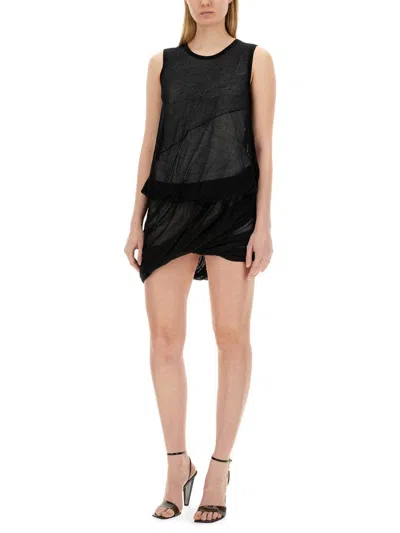 Helmut Lang Jersey Tank Top In Black