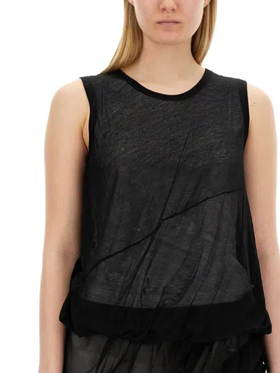 Helmut Lang Jersey Tank Top In Black