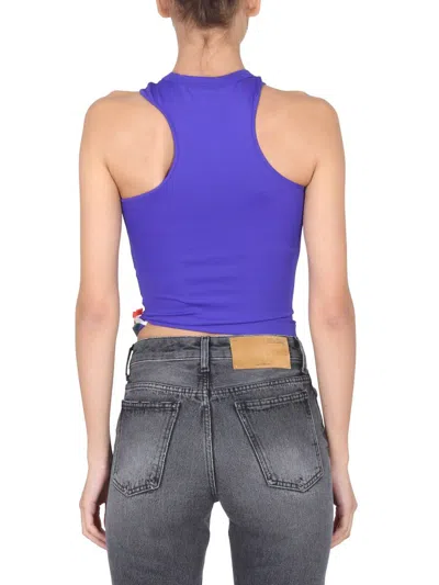 Off-white Top With Embossed Logo