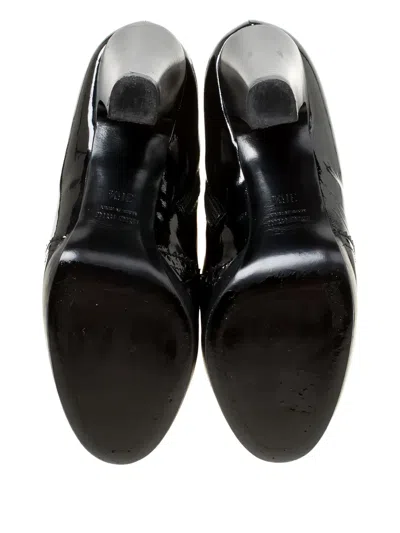 Pre-owned Miu Miu Patent-leather Block Heel Boots