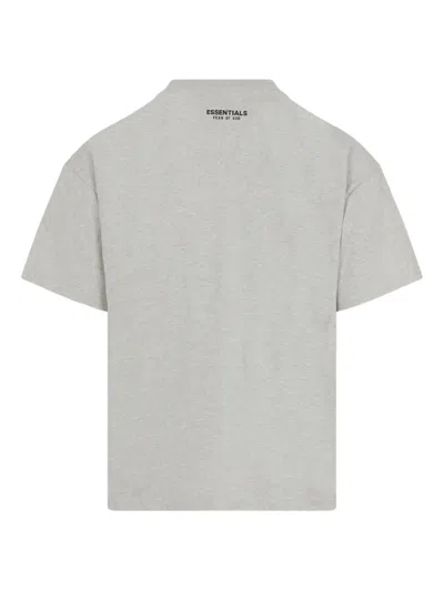 Essentials Logo-label Short Sleeved T-shirt In Gray