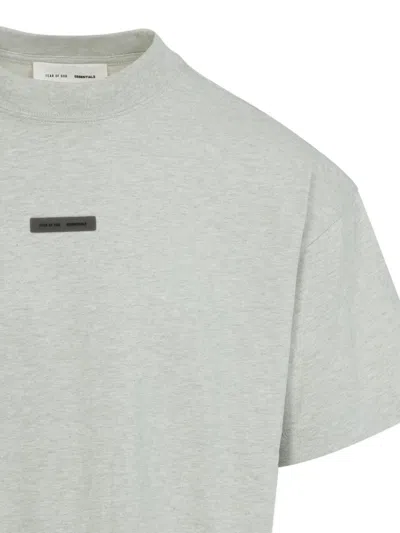 Essentials Logo-label Short Sleeved T-shirt In Gray