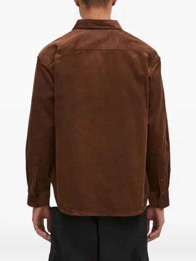 A Bathing Ape Corduroy Button-down Shirt In Red