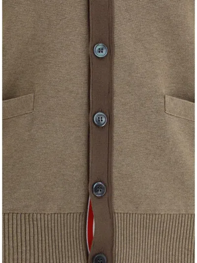 Thom Browne Milano Cardigan In Brown