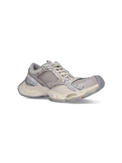 Balenciaga Multicolor Synthetic Leather And Mesh Stapler Sneakers