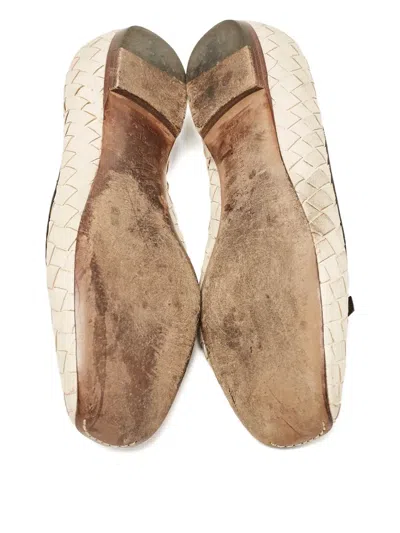 Pre-owned Bottega Veneta Intrecciato Bow Ballet Flats