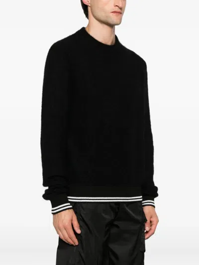 Jil Sander Mohair Wool Sweater In Black