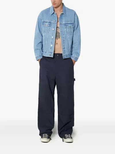 A Bathing Ape Star-detail Denim Jacket In Blue