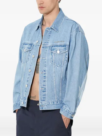 A Bathing Ape Star-detail Denim Jacket In Blue