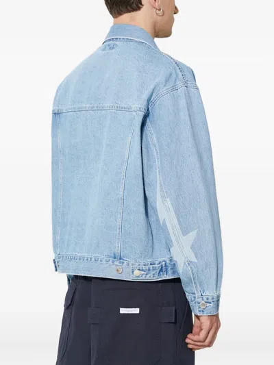 A Bathing Ape Star-detail Denim Jacket In Blue