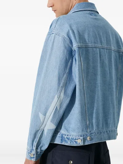 A Bathing Ape Star-detail Denim Jacket In Blue