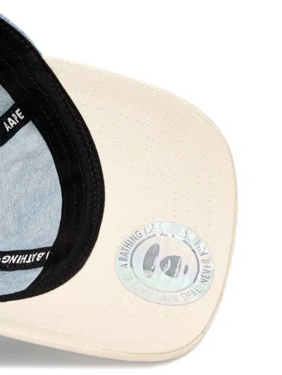 Aape By A Bathing Ape Script-logo Denim Cap In Blue
