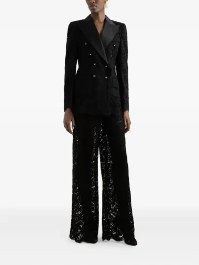 Dolce & Gabbana Lace Pants In Black