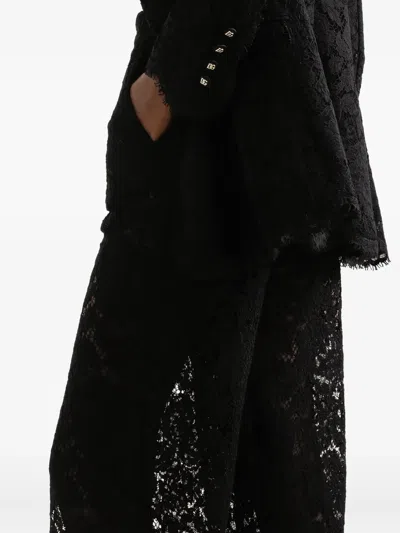 Dolce & Gabbana Lace Pants In Black