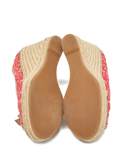Pre-owned Tory Burch 115mm Leather Heeled Espadrilles