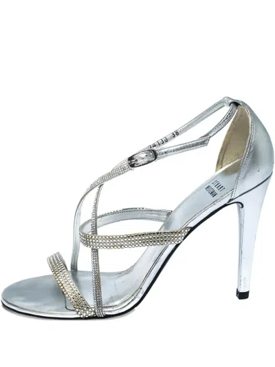 Pre-owned Stuart Weitzman  105mm Crystal-embellished Sandals