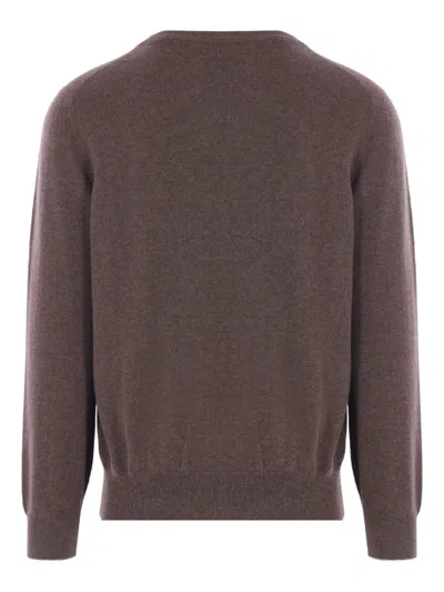 Brunello Cucinelli Round-neck Cashmere Sweater In Brown