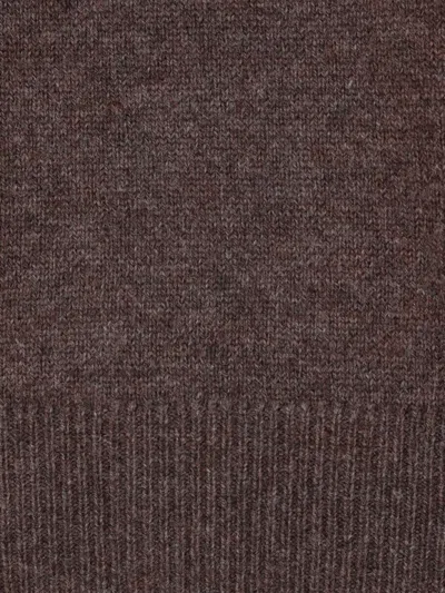 Brunello Cucinelli Round-neck Cashmere Sweater In Brown