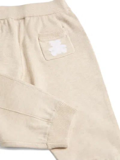 Brunello Cucinelli Bernie Knit Track Pants In Neutral