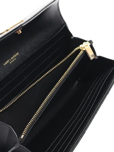 Pre-owned Saint Laurent 2021 Monogram Chevron Wallet