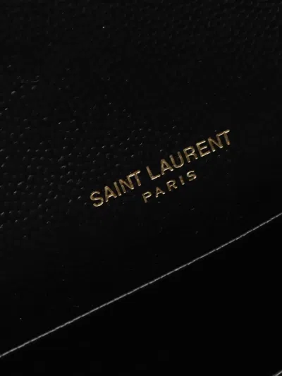 Pre-owned Saint Laurent 2021 Monogram Chevron Wallet