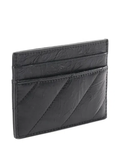 Pre-owned Balenciaga 2020s Crush Leather Cardholder