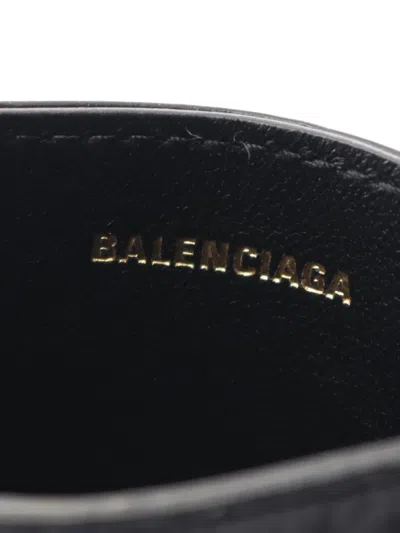 Pre-owned Balenciaga 2020s Crush Leather Cardholder