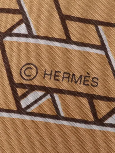 Pre-owned Hermes 20s Twilly Silk Scarf