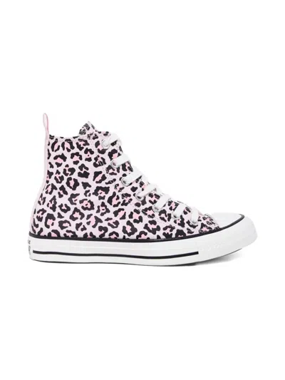 Converse Chuck Taylor All Star Leopard-print High-top Sneakers In Pink