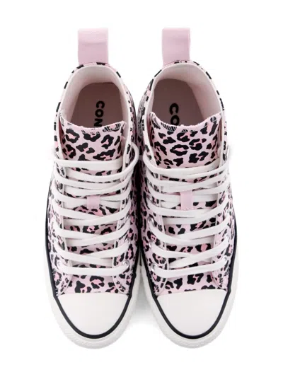 Converse Chuck Taylor All Star Leopard-print High-top Sneakers In Pink