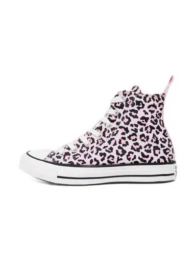 Converse Chuck Taylor All Star Leopard-print High-top Sneakers In Pink