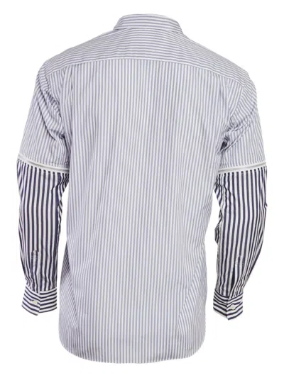 Pre-owned Comme Des Garçons Striped Detachable-sleeve Shirt