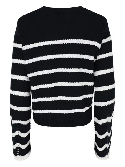Autumn Cashmere Striped Sweater In Black