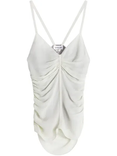 Lanvin Silk Top In White