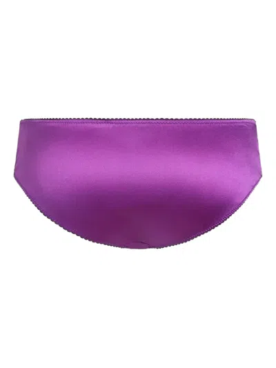 Dolce & Gabbana Satin Briefs In Purple