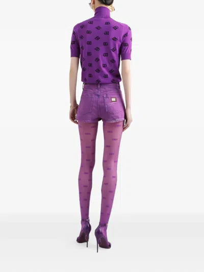 Dolce & Gabbana Cotton Shorts In Purple